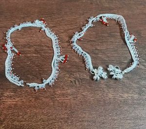 new Beautiful Anklets with Red Beads Payal