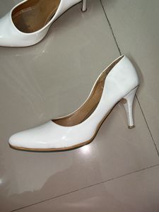White Patent Pointed Toe Heels