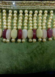 Embellished Velvet Clutch Bag