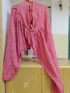 Pink Cotton Salwar Kameez Set
