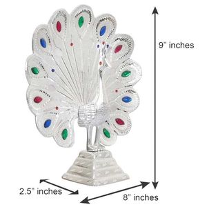 Silver Decorative Peacock