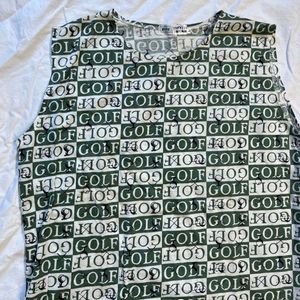 Golf Print Sleeveless Top