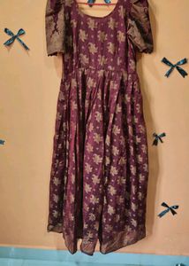 brown dress with duppata