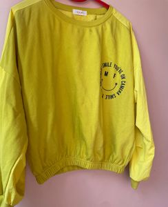 Pretty Yellow Smiley Sweatshirt