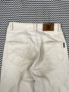 Beige Denim Pants