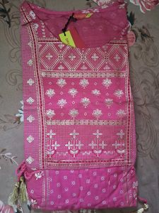 Vishudh Pink Kurta with Gold Print