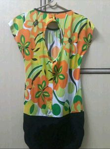 Vibrant Floral Tunic Top