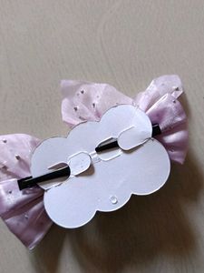 Cute Lilac Bow Hair Clips