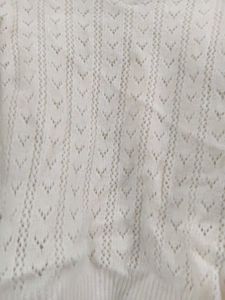 Cream Knit V-Neck Sweater