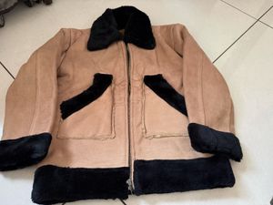 Stylish Faux Suede &amp; Fur Jacket