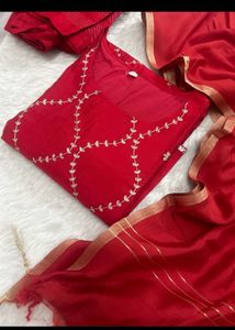 Combo of two Purple Embroidered Kurta Set