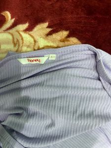 Lavender Puff Sleeve Ruched Top