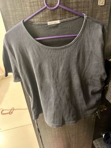 Ribbed Knit Cropped Top