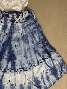 COMBO - Boho Tie-Dye Midi Skirt with White Top