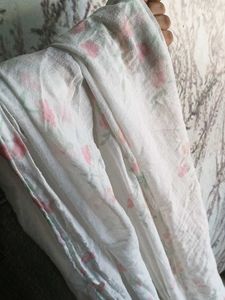 cotton white duppata