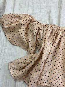 Cute Polka Dot Off-Shoulder Top