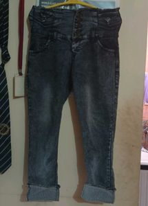 High Waisted Acid Wash Jeans womens