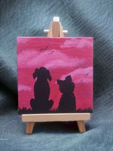 Handmade Pet Silhouette Painting