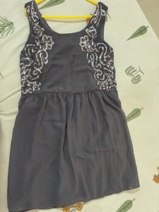 Sparkly Sequin Embellished Black Top