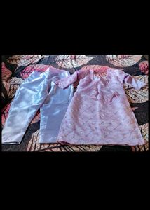 Lavender Kurta Set with Sequins