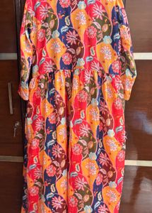 Vibrant Floral Print Kurti Set