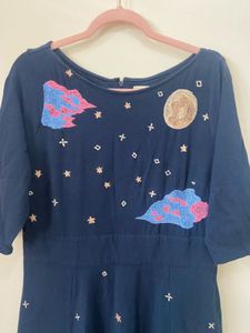 Fox &amp; Stars Navy A-Line Dress