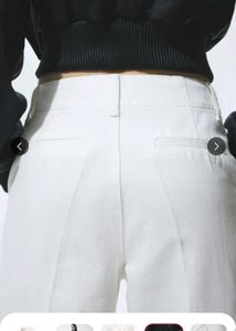 Chic White Wide-Leg Trousers