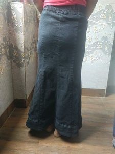 Denim Maxi Skirt