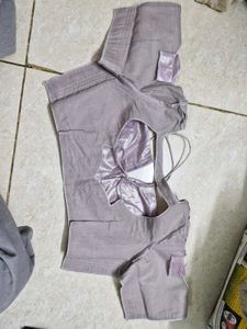 Elegant Silver Brocade Saree with Blouse -new item
