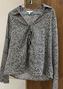 Marks &amp; Spencer Leopard Print Tie-Front Top