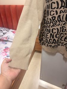 Balenciaga All Over Logo Sweater
