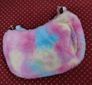 New Fuzzy Rainbow Butterfly Bag
