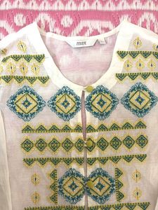 White Embroidered Kurta