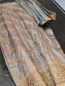 Elegant Grey Embroidered Kurta Set