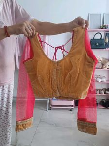 Beautiful Pink &amp; Gold Lehenga Skirt