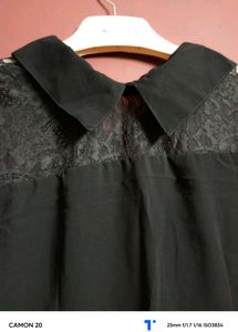 Black Nd White Net Dress