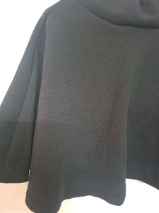 Black Mock Flared Skirt