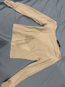 Cream Long Sleeve Top