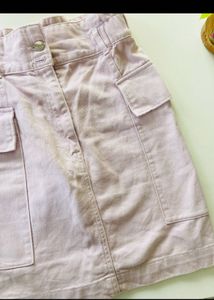 Light Pink Cargo Skirt