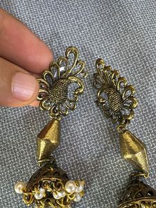 new peacock drop earrings