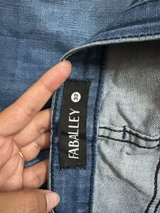 Flared Button-Up Bootcut Blue Jeans