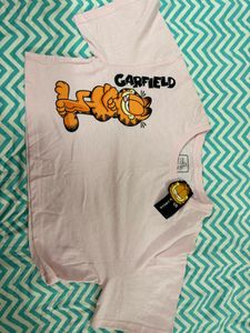 Pink Garfield Graphic T-Shirt 🎀