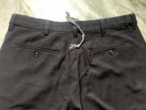 Black Straight-Leg Trousers with Drawstring