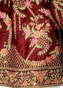 Maroon silk Lehenga