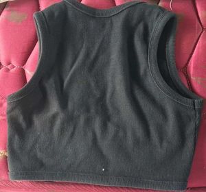 Black Ribbed Tank Top