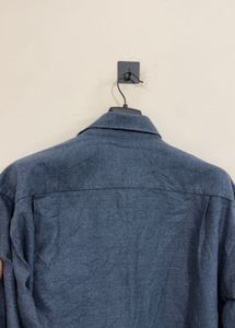 Classic Men's Blue Button-Up Shirt