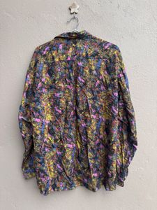 Vibrant Abstract Print Button-Up Shirt