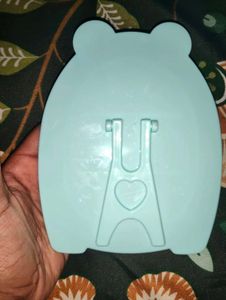 Cute Bear Shape Mirror with Cartoon Print Comb | P