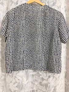 Polka dots Blue net Top