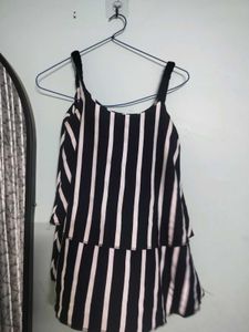 Navy &amp; White Striped One-Piece top